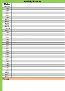 One of the printable planners for daily planners you can use